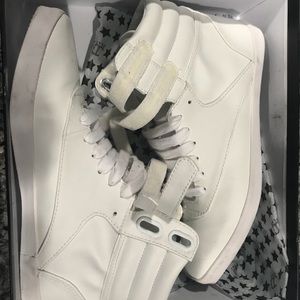 Jeffrey Campbell high top white sneakers